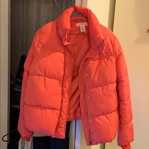H&M Bright Pink Puffer Jacket